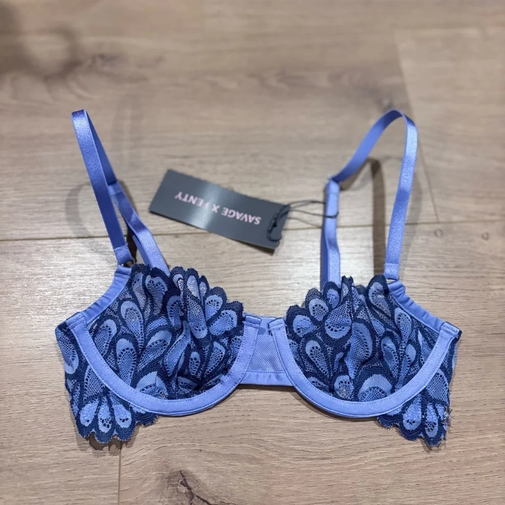 NWT Savage Not Sorry Unlined Lace Balconette Bra 30A - Picture 3 of 8